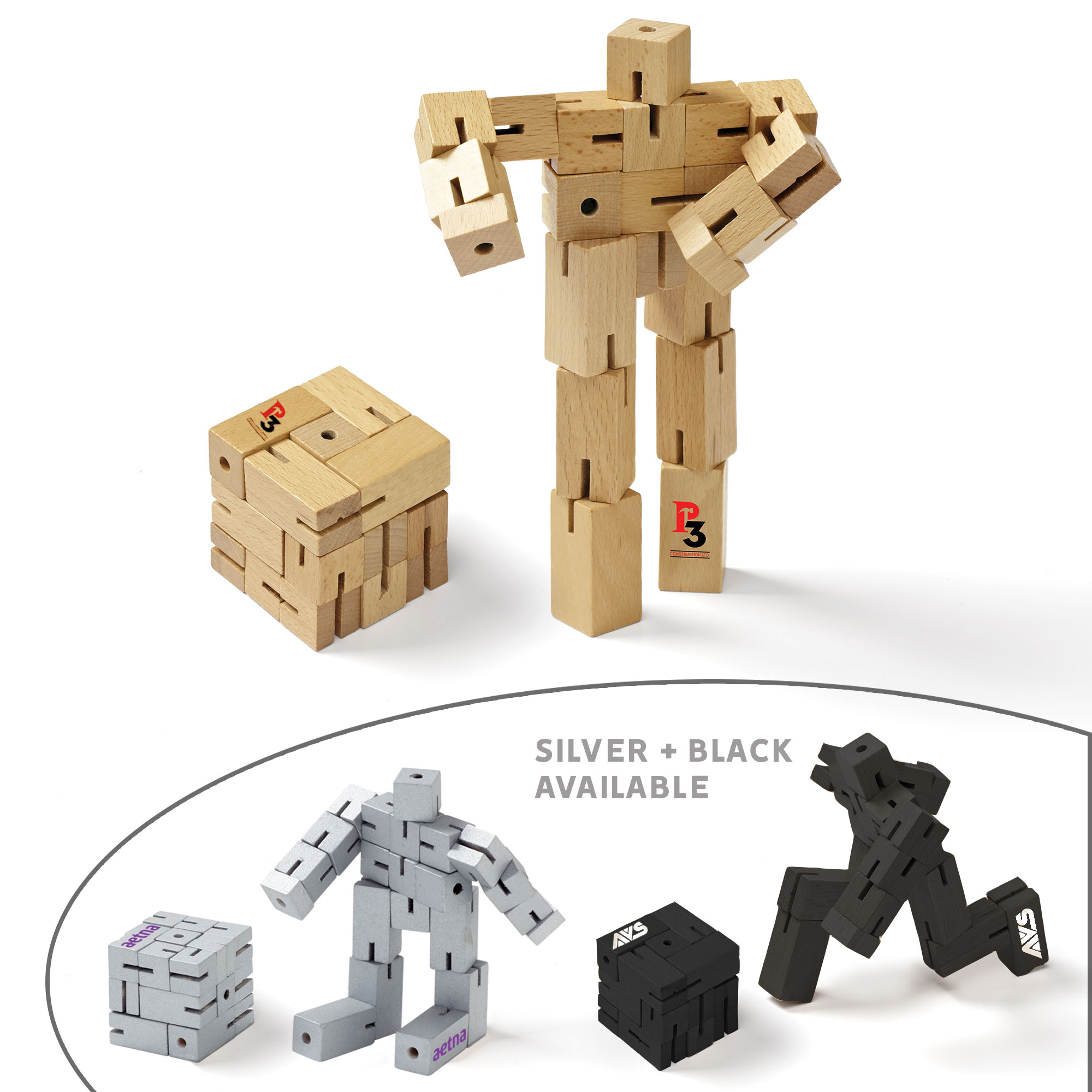 creative black robot block toy
