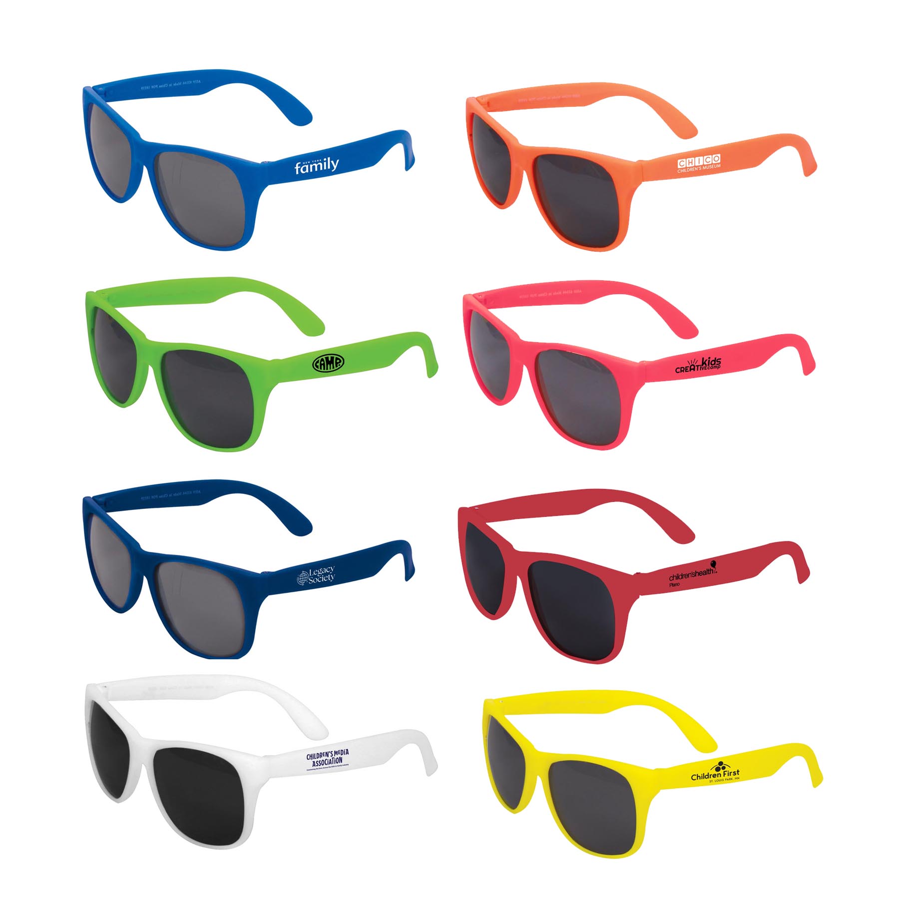 Kids Single Color Matte Sunglasses