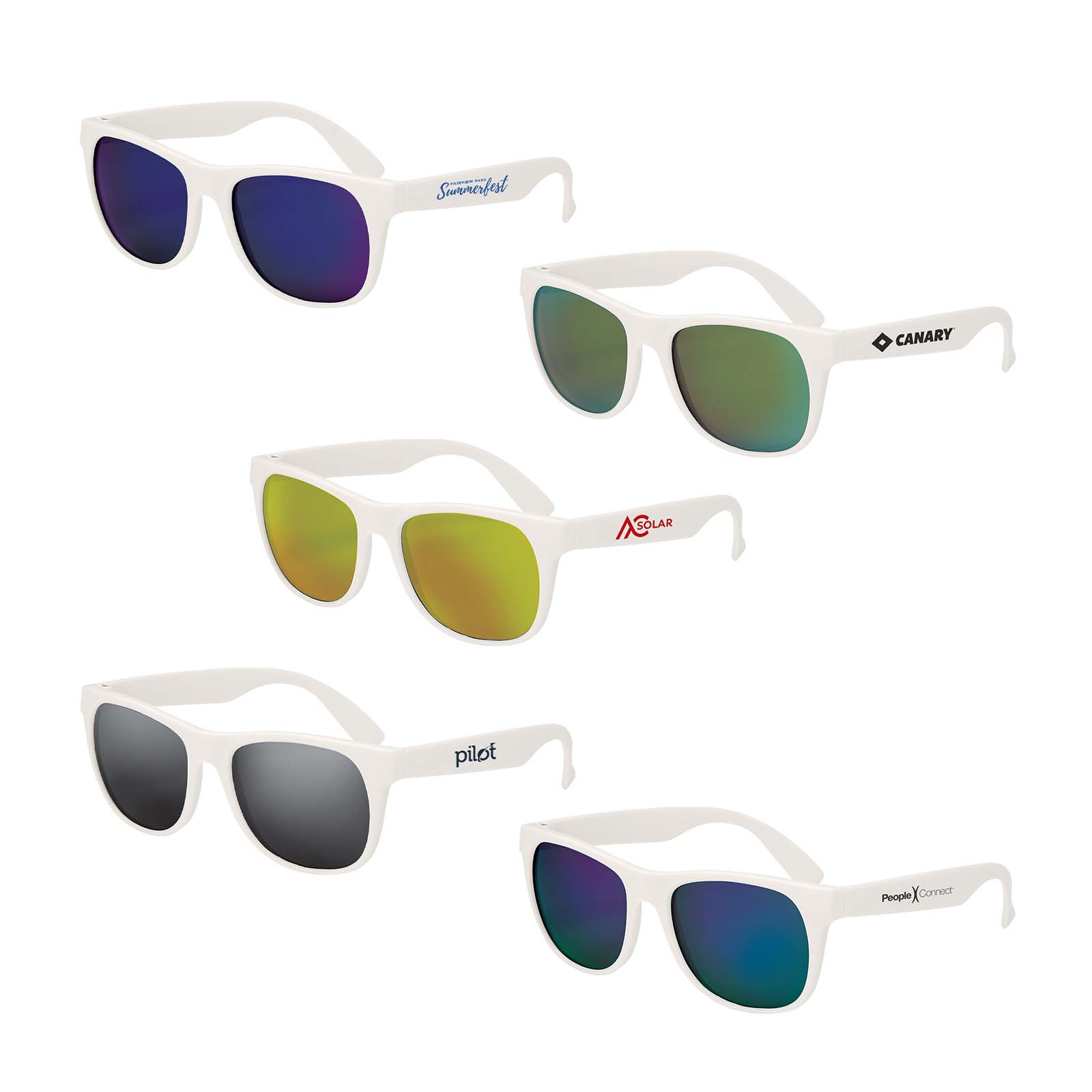 Rubberized Mirrored Sunglasses