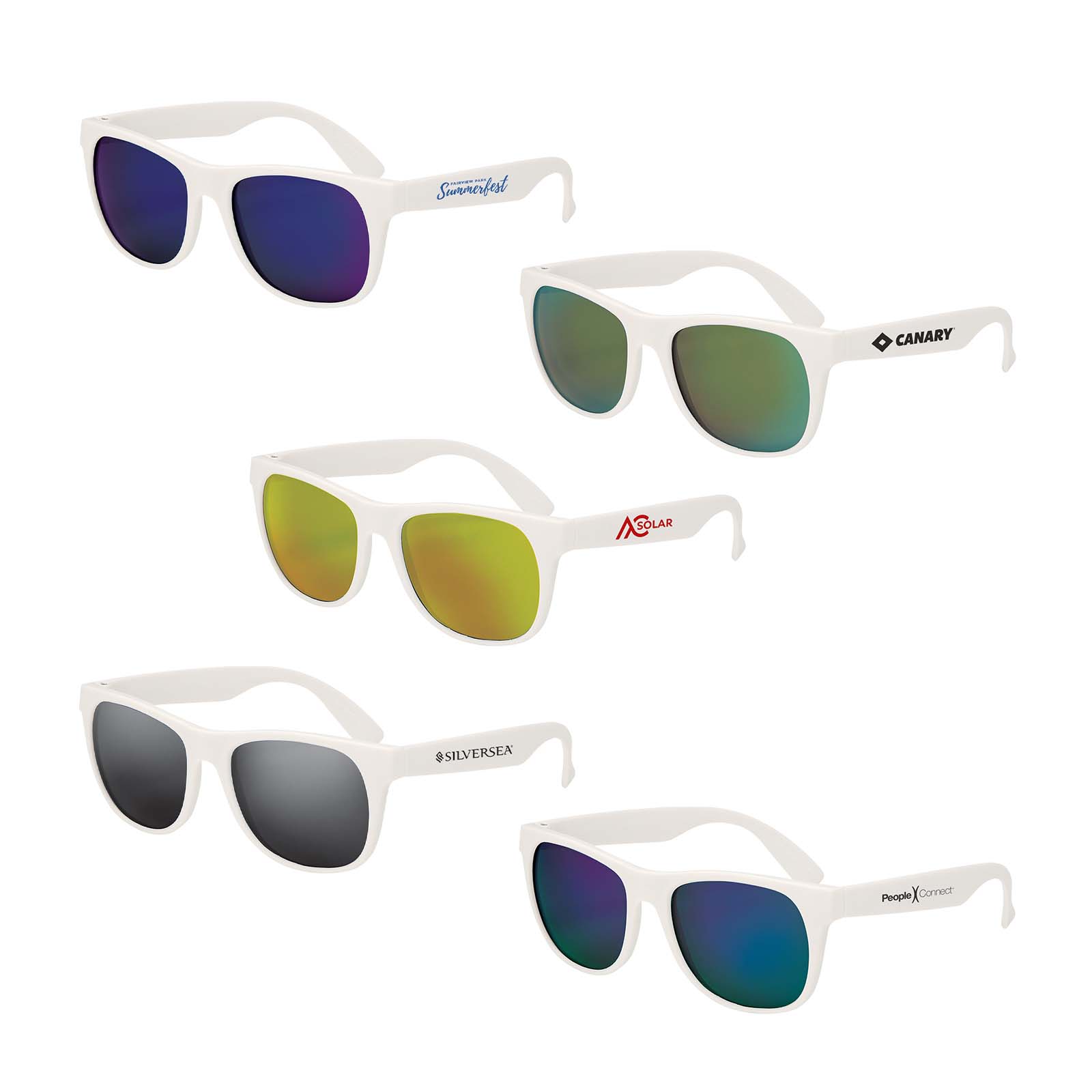 Rubberized Mirrored Sunglasses